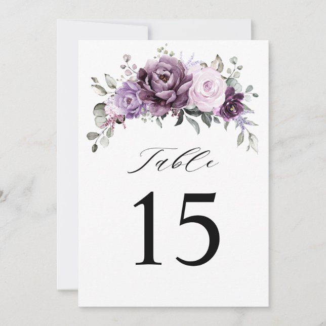 Carte de numéro de tableau des nuances de Mariage  (Devant)