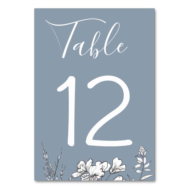 Carte de numéro de tableau du Mariage de prairie b (Par défaut)