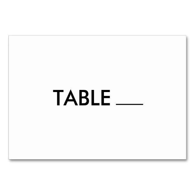 Carte de numéro de tableau général de la célébrati (Devant)
