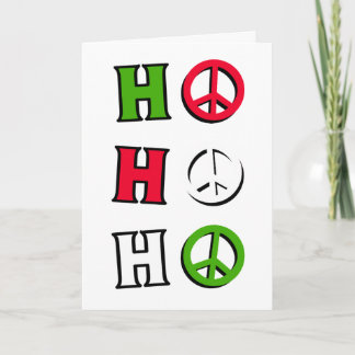 Carte de paix de Noël "ho ho ho" -