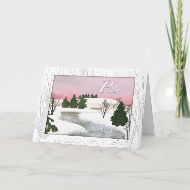 Carte de paix d'hiver (Devant)