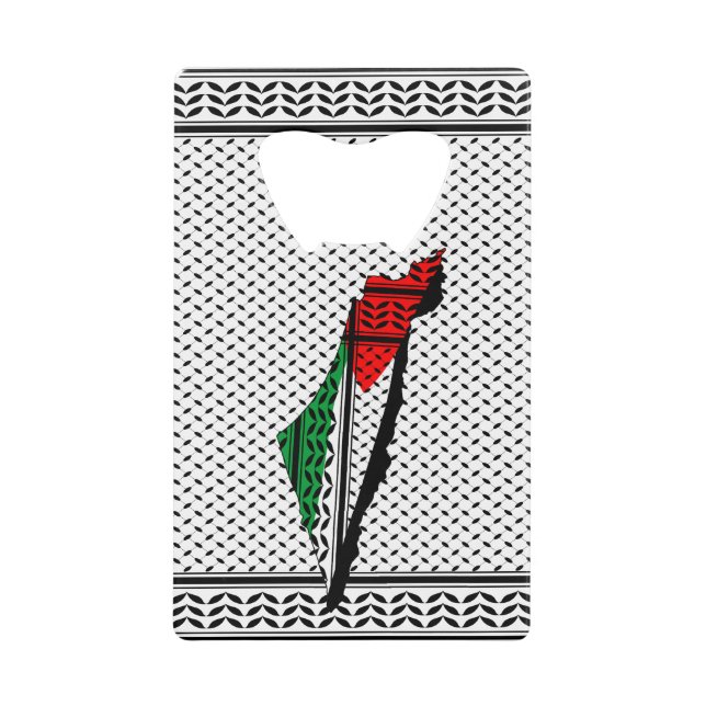 Carte de Palestine avec drapeau et Motif Keffiyeg (Devant)