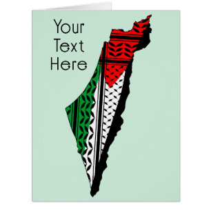 Carte de Palestine avec drapeau et Motif Keffiyeg