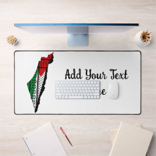 Carte de Palestine avec drapeau et Motif Keffiyeg