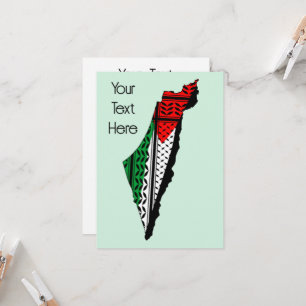 Carte de Palestine avec drapeau et Motif Keffiyeg
