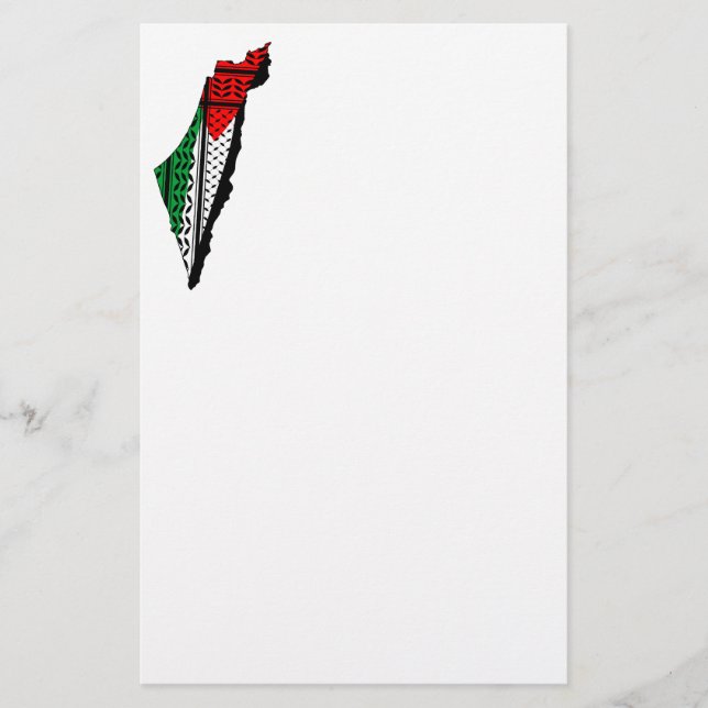 Carte de Palestine avec drapeau et Motif Keffiyeg (Devant)