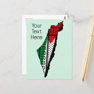 Carte de Palestine avec drapeau et Motif Keffiyeg