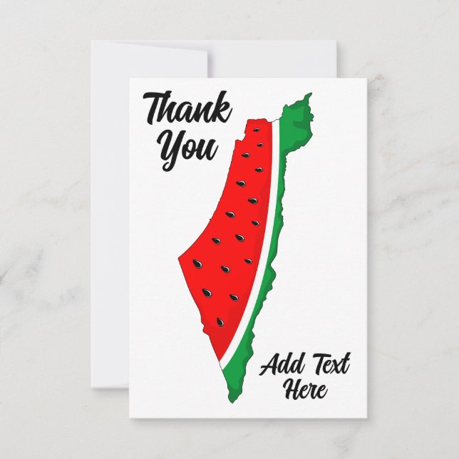 Carte de Palestine Watermelon Symbole de la libert (Devant)