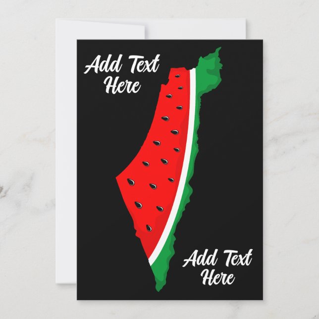 Carte de Palestine Watermelon Symbole de la libert (Devant)