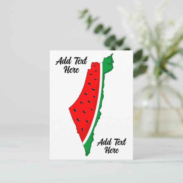 Carte de Palestine Watermelon Symbole de la libert (Debout devant)