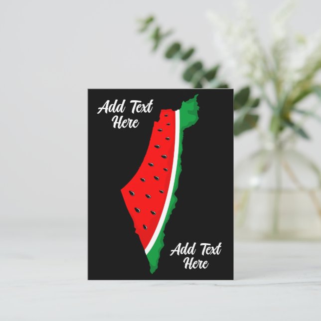 Carte de Palestine Watermelon Symbole de la libert (Debout devant)