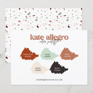 Carte de palette de couleurs beige Terre cuite brû