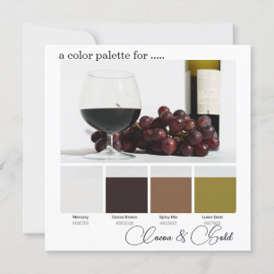 Carte de palette de couleurs élégantes Cocoa Brown