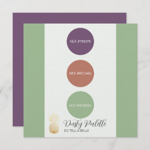 Carte de palette de couleurs rouille Dusty