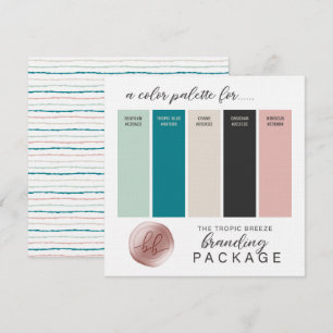 Carte de palette de couleurs sarcelle menthe gris 