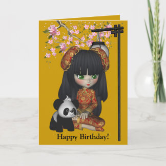 Carte de panda de poupée de Kawaii Chine