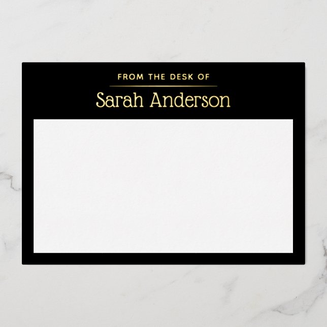 Carte de papeterie de nom personnalisé en papier n (Recto)