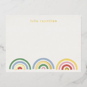 Carte de papeterie Rainbows empilée - Cerise