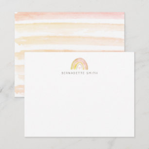 Carte de papier à lettres Boho Arc-en-ciel Muet