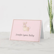 Carte de papier à lettres Bunny