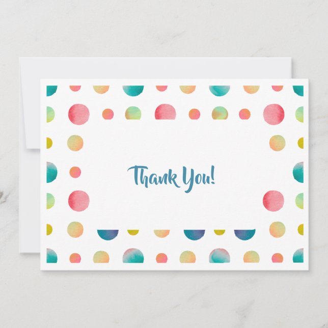 Carte de papier à lettres en Merci pointillé (Devant)