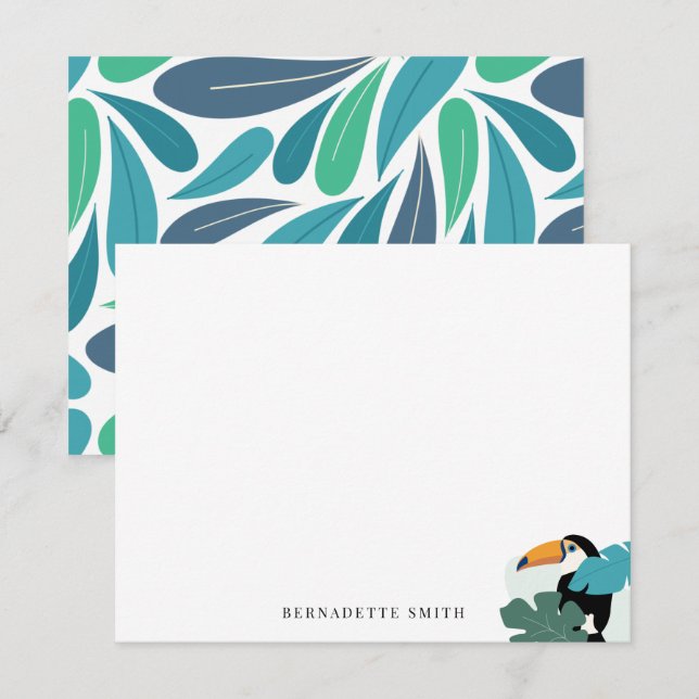 Carte de papier à lettres feuilletée tactile Tropi (Devant / Derrière)