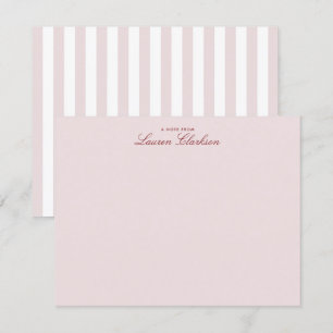Carte de papier à lettres moderne rayé rose vif