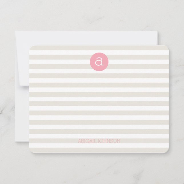 Carte de papier à lettres personnalisée initiale P (Devant)