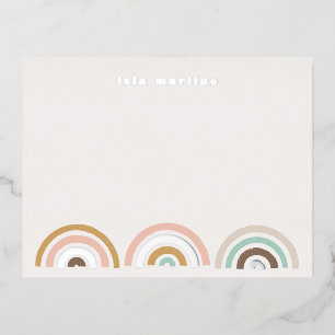 Carte de papier à lettres Rainbows empilés - Café