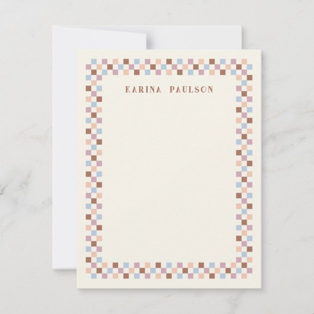 Carte de papier à lettres sur le cadre du tableau  (Devant)