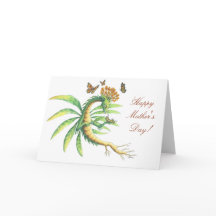 Carte de papillon et de dragon du jour de mère