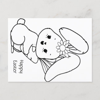 carte de Pâques à colorier soi-même