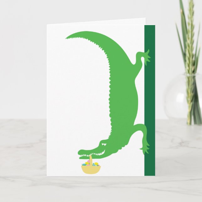 Carte de Pâques Alligator (Devant)