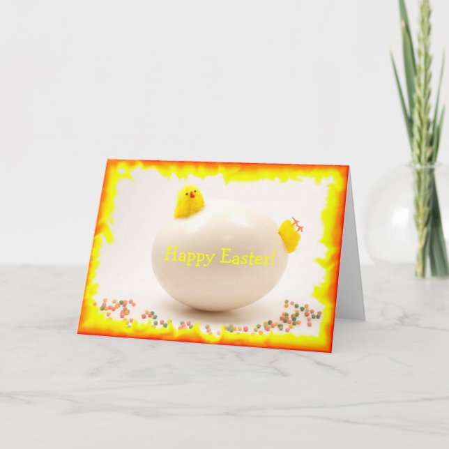 Carte de Pâques au poulet fou (Devant)