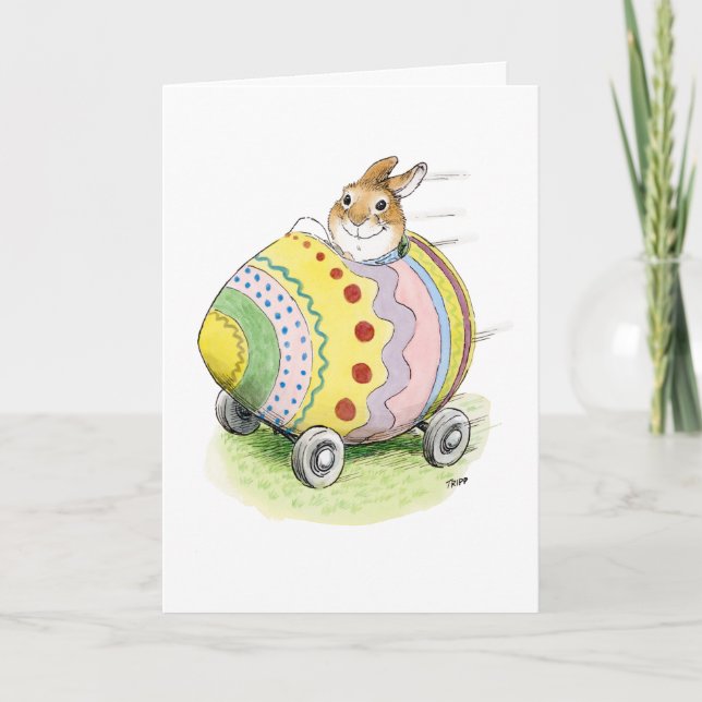 Carte de Pâques avec Lapin de Pâques (Devant)