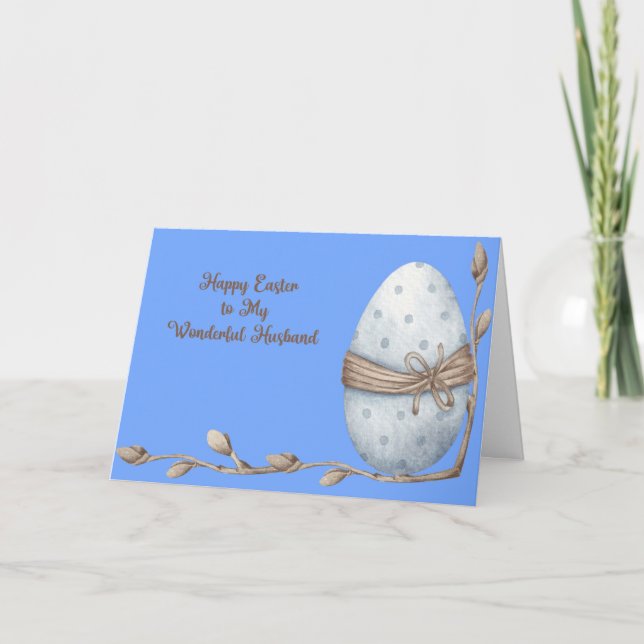 Carte de Pâques avec oeuf pour mari (Devant)