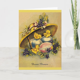 Carte de Pâques Buona Pasqua vintage
