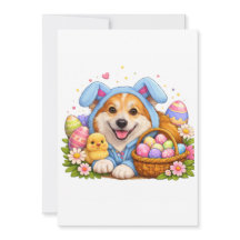 Carte de Pâques Corgi