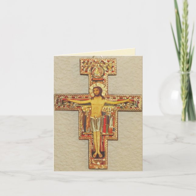 Carte de Pâques--Croix franciscaine (Devant)
