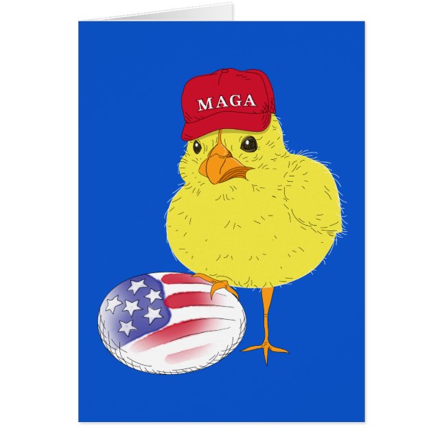 Carte de Pâques d'atout de poussin de MAGA pro (Devant)