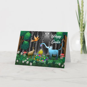 Carte de Pâques de chasse aux oeufs