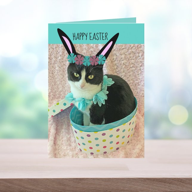Carte de Pâques de chat amusant (Créateur téléchargé)