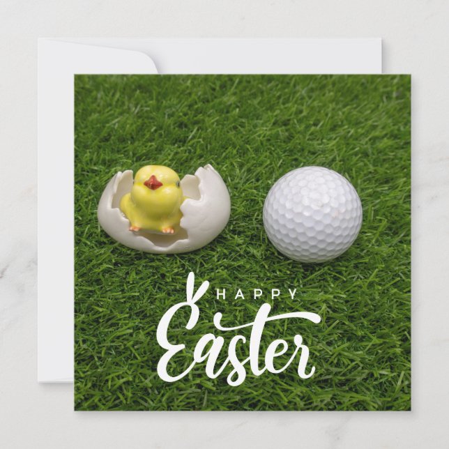 Carte de Pâques de golf pour la fête des golfeurs (Devant)