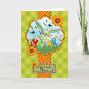 Carte De Pâques De Nuit Avec Lapin Et Oeufs De Pâq