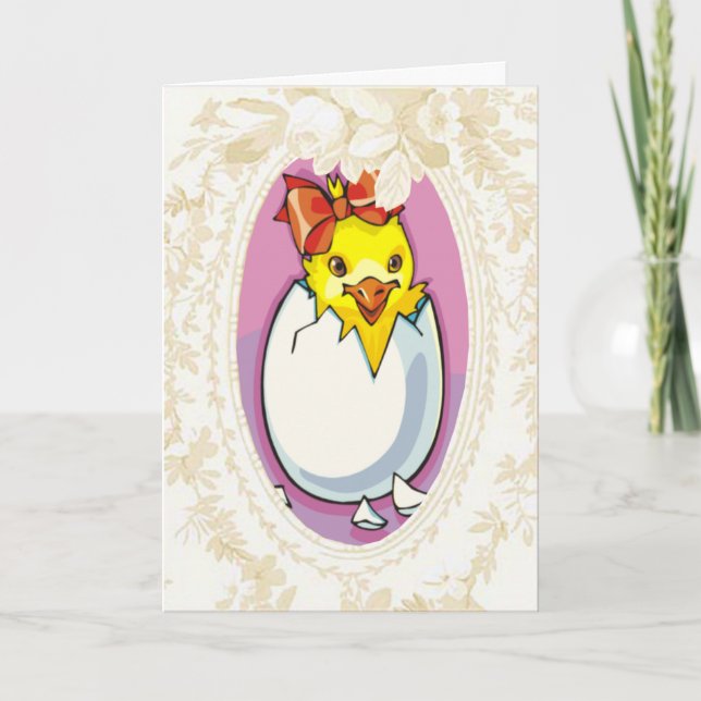Carte de Pâques de poussette pour bébé (Devant)