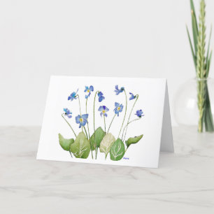 Carte de Pâques de Violets Bleus de Lavande