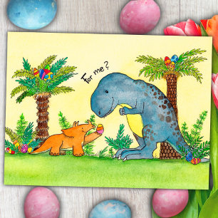 Carte de Pâques dinosaures par Nicole Janes