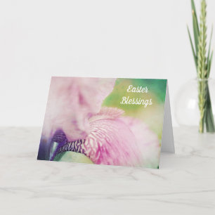 Carte de Pâques Fleur d'Iris Douce et Belle