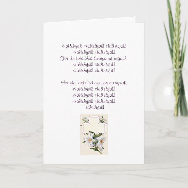Carte de Pâques Hallelujah Chorus (Devant)