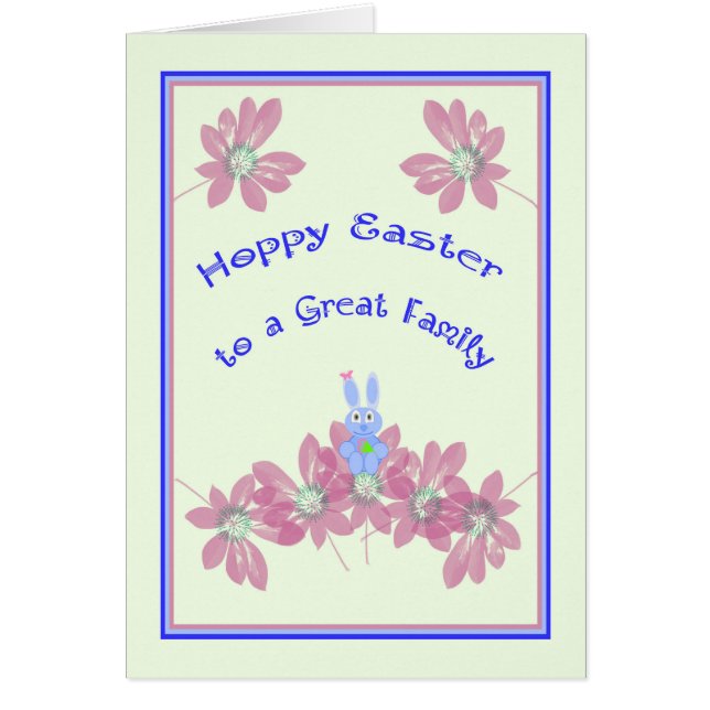 Carte de Pâques Hoppy de Babysitter (Devant)